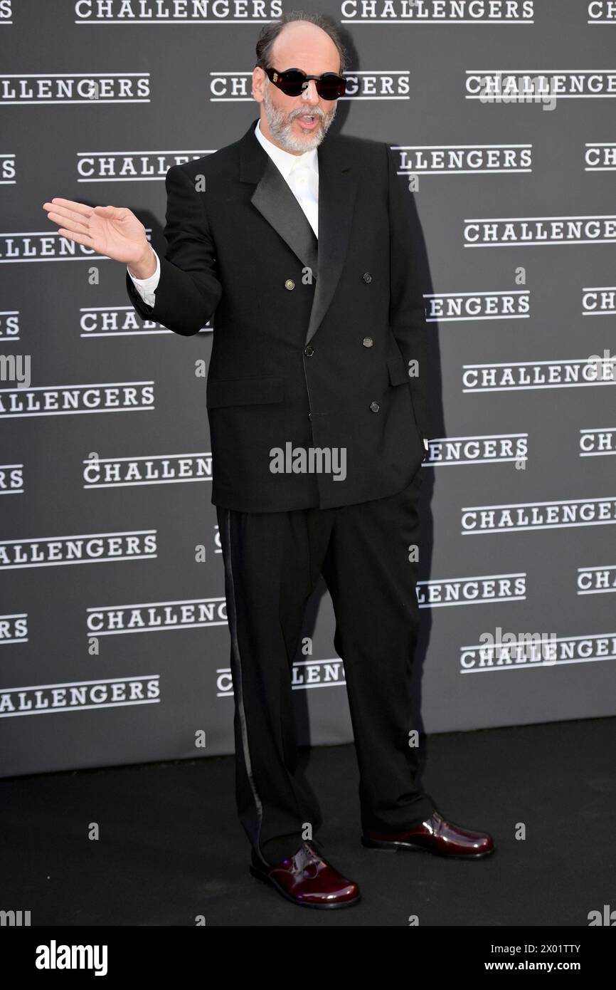 Le réalisateur Luca Guadagnino assiste à la première du film 'Challengers' au Cinema Barberini à Rome (Italie), le 8 avril 2024. Banque D'Images