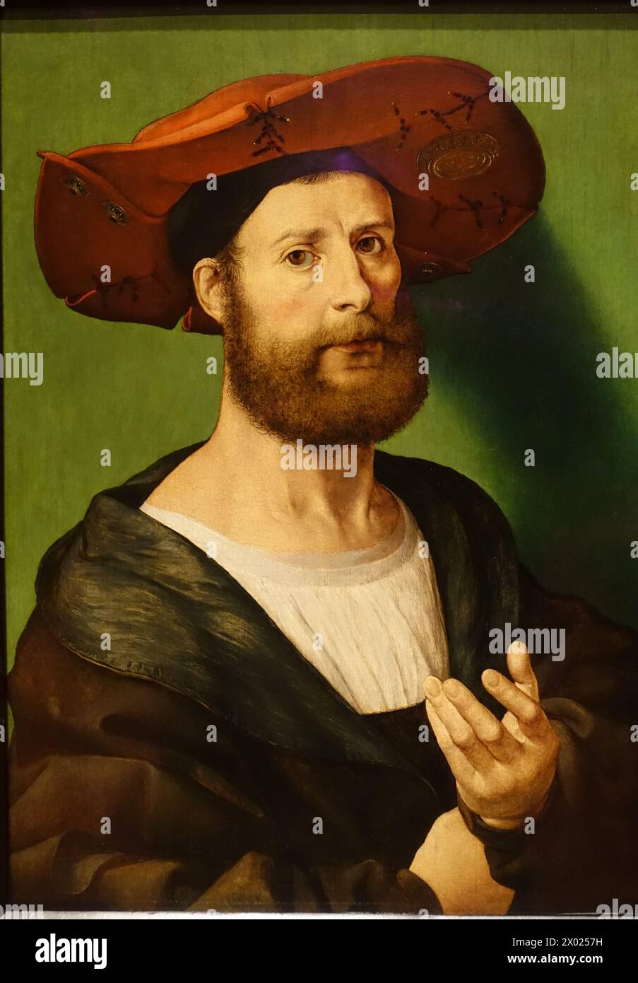 Jan Gossaert-autoportrait (1515-1520). Collection du Currier Museum of Art, Manchester, New Hampshire Jan Gossaert - Banque D'Images