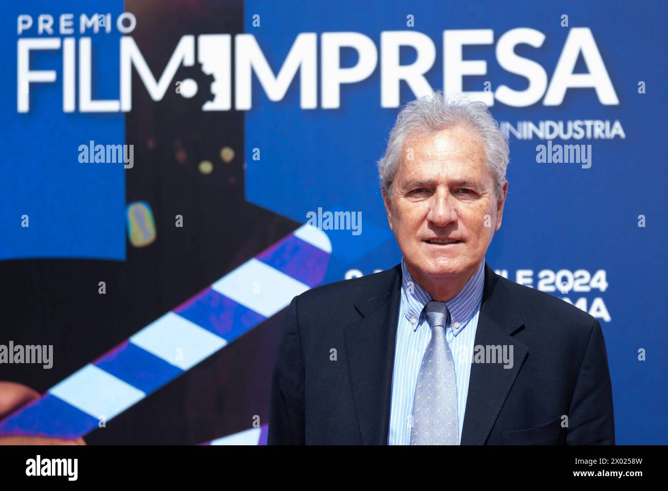 Rome, Italie, 9 avril 2024 - Francesco Rutelli assiste à la première journée du Festival film Impresa à Casa del Cinema Villa Borghese. Crédits : Luigi de Pompeis/Alamy Live News Banque D'Images