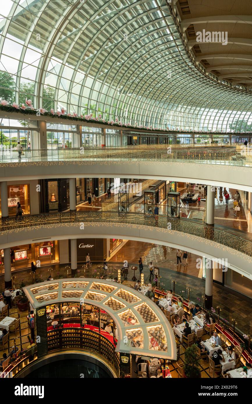 Intérieur du centre commercial, Marina Bay Sands, Singapour, Asie Banque D'Images