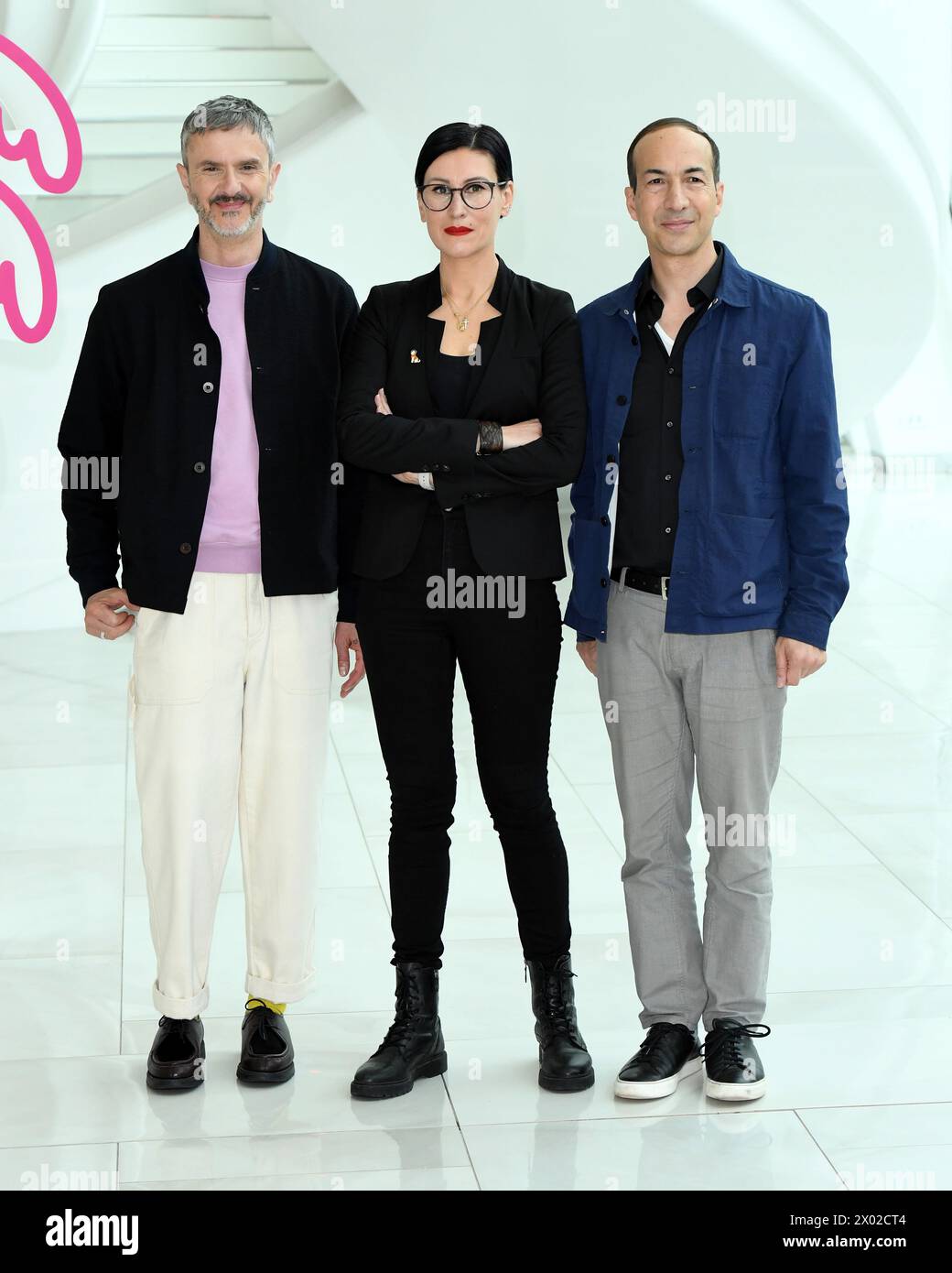 Cannes, France. 09th Apr, 2024. Cannes - 7ème Festival International des Canneseries - série documentaire Photocall jury - Julien Cernobori, Ovidie, Alex Boden crédit : Agence photo indépendante/Alamy Live News Banque D'Images