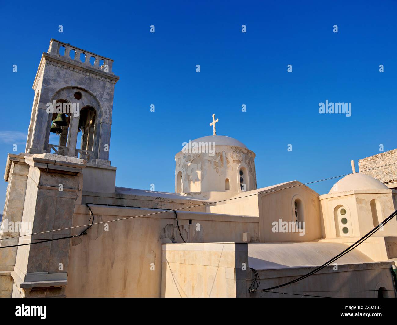 Cathédrale catholique de la présentation du Seigneur, Chora, ville de Naxos, île de Naxos, Cyclades, îles grecques, Grèce, Europe Banque D'Images
