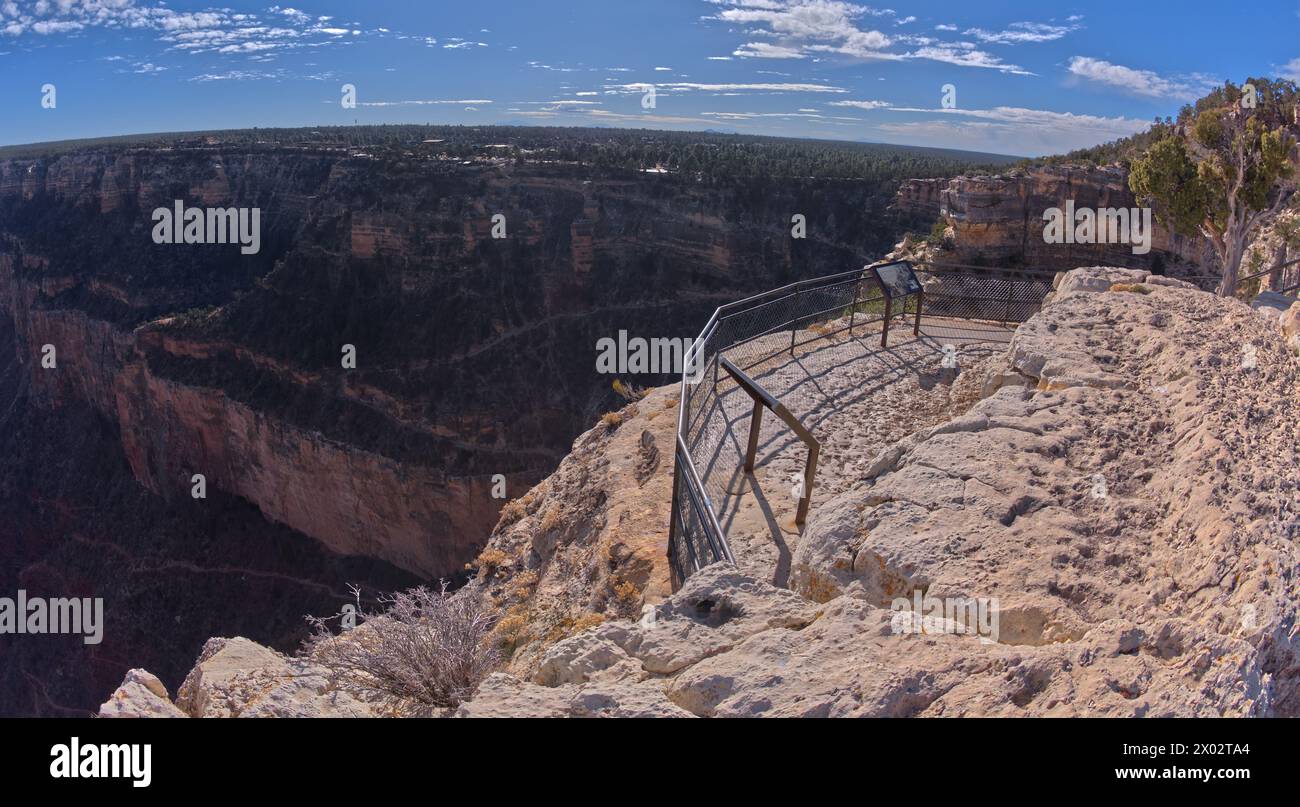 Le Trailview surplombe East Vista sur le plateau sud du Grand Canyon, juste à côté de Hermit Road, Grand Canyon, site classé au patrimoine mondial de l'UNESCO, Arizona Banque D'Images
