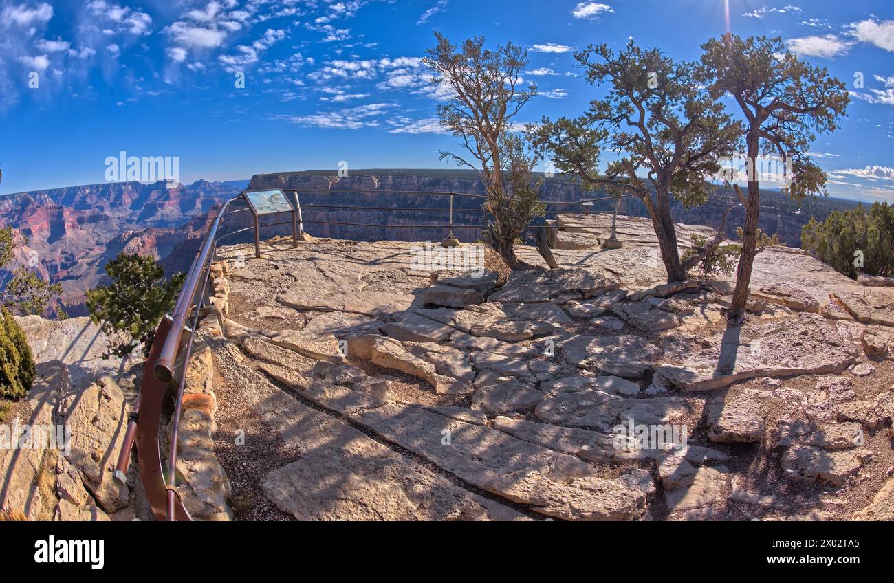 Le Trailview surplombe West Vista sur le plateau sud du Grand Canyon, juste à côté de Hermit Road, Grand Canyon, site classé au patrimoine mondial de l'UNESCO, Arizona Banque D'Images
