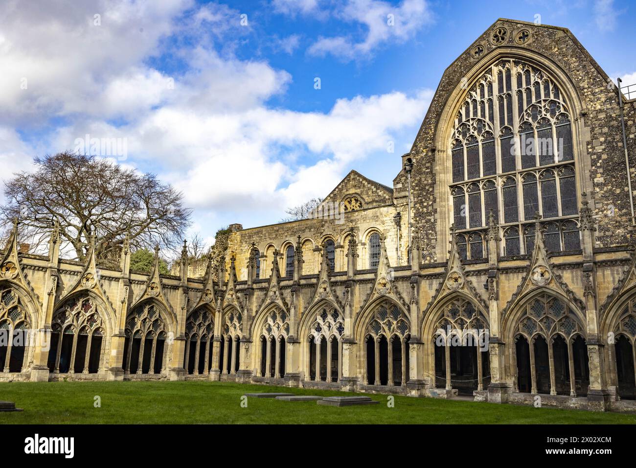 Le cloître, la Cathédrale de Canterbury, Site du patrimoine mondial de l'UNESCO, Canterbury, Kent, Angleterre, Royaume-Uni, Europe Banque D'Images