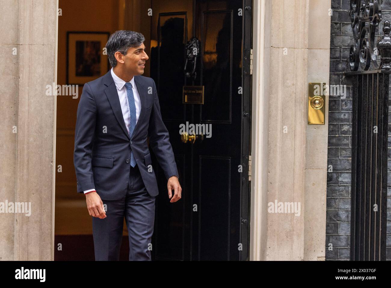 Londres, Royaume-Uni. 09 AVR, 2024. Rishi Sunak, premier ministre du Royaume-Uni, rencontre Paul Kagame, président du Rwanda au 10 Downing Street. Crédit Milo Chandler/Alamy Live News Banque D'Images