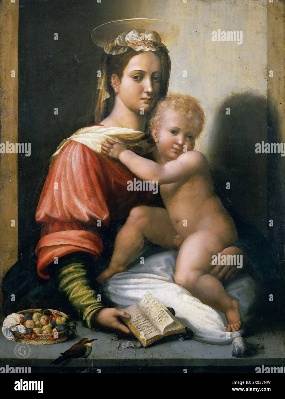 Perino del Vaga – Vierge et enfant 115x81 Banque D'Images