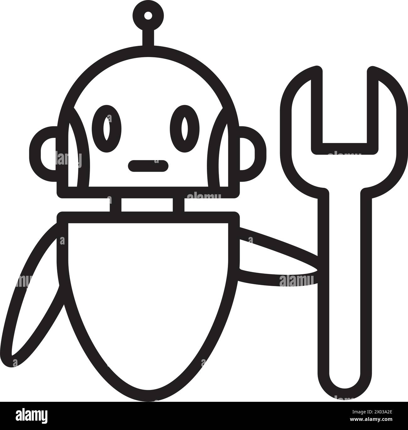 icône virtuelle de l'assistant chatbot Illustration de Vecteur