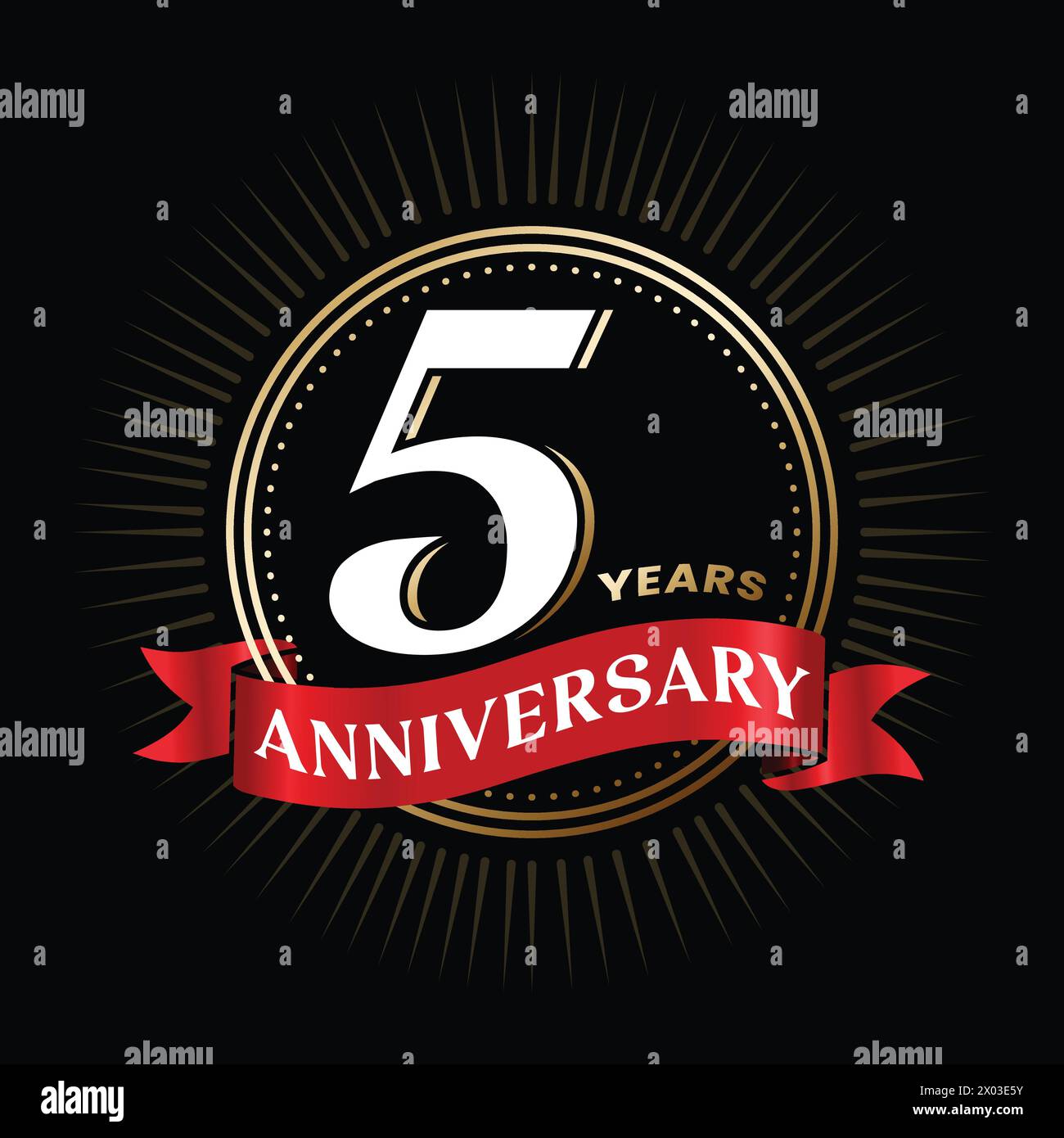 5 years logo Banque d'images vectorielles - Alamy