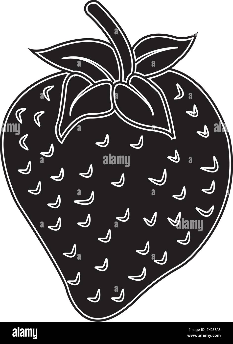 conception de symbole d'illustration vectorielle d'icône de fraise Illustration de Vecteur