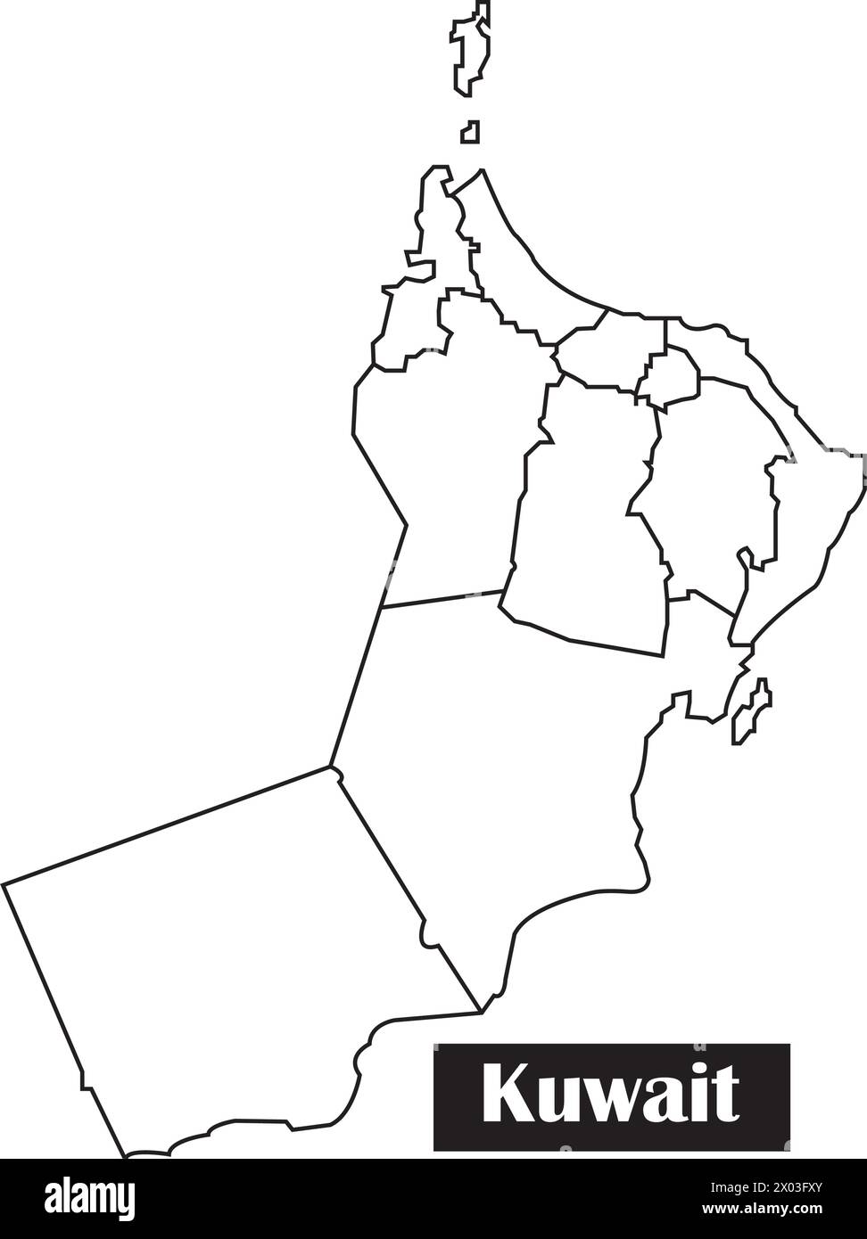 koweït icône de carte de pays illustration vectorielle conception simple Illustration de Vecteur