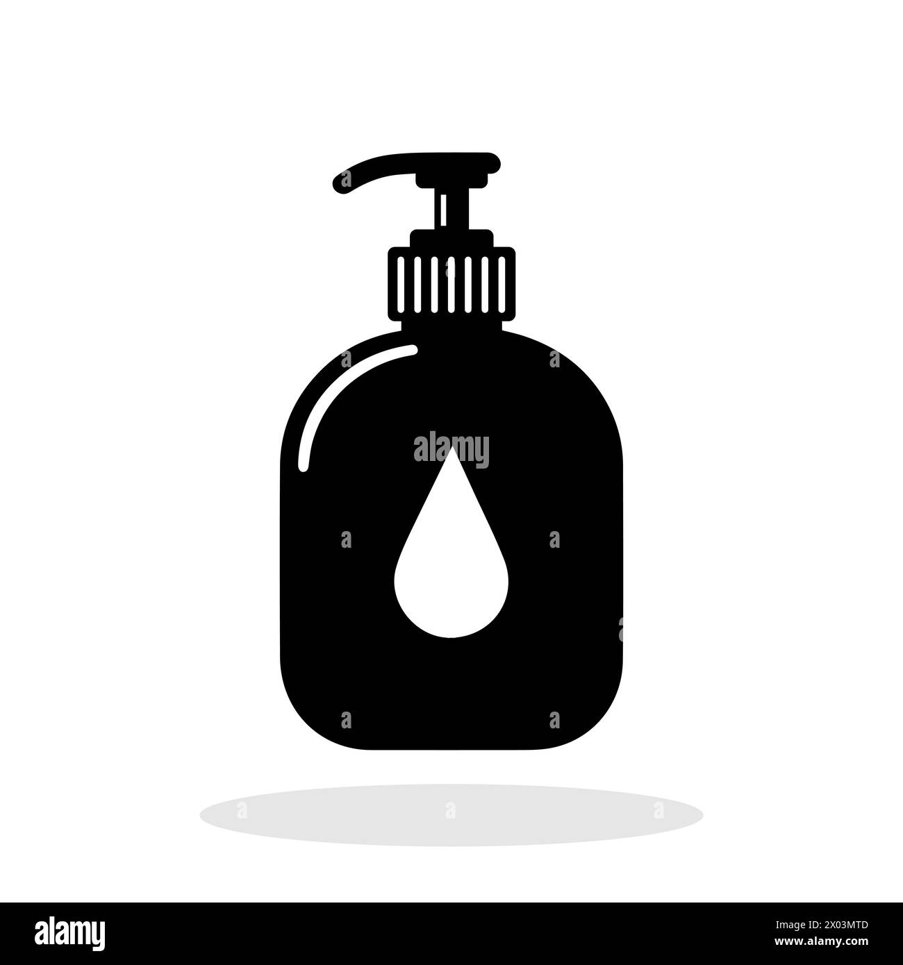 Icône de bouteille de savon liquide. Icône gel main. Icône de savon de corps noir isolé sur fond blanc. Illustration vectorielle Illustration de Vecteur