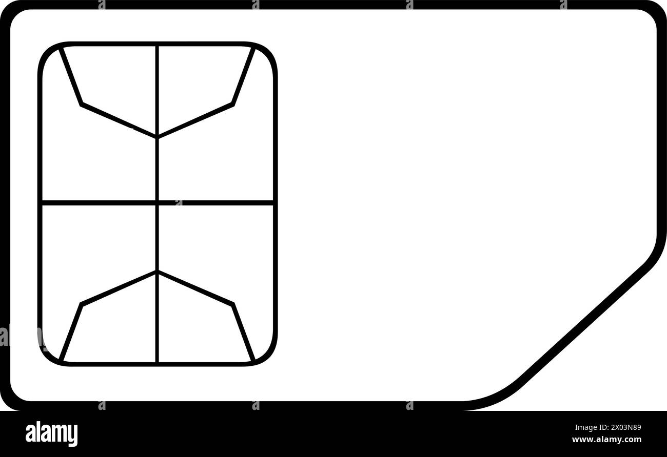 vectoriel dessin noir et blanc smartphone à puce Illustration de Vecteur