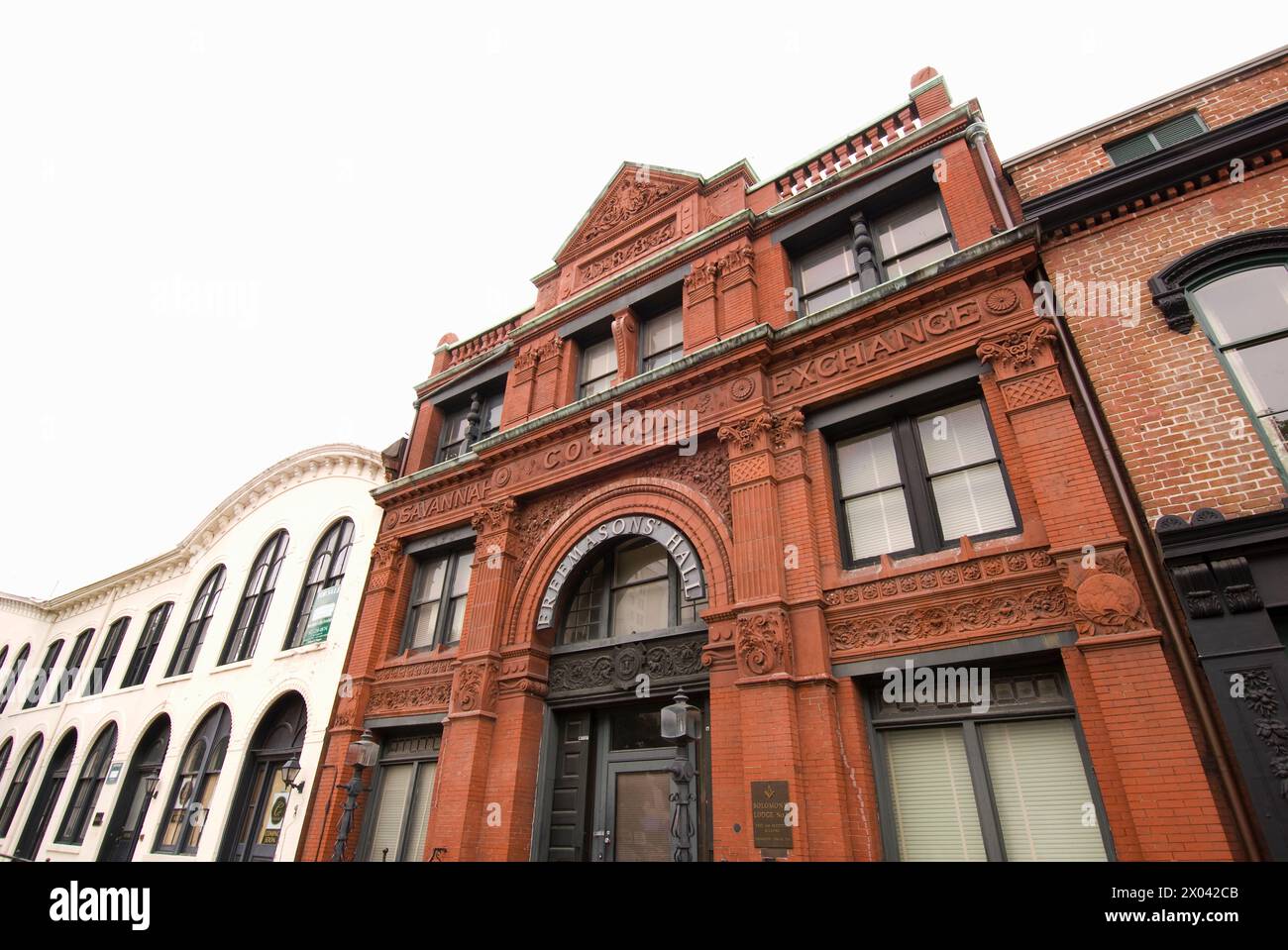 Savannah Cotton Exchange construit en 1876 quand Savannah était le premier port de coton au monde - Savannah, Géorgie Banque D'Images