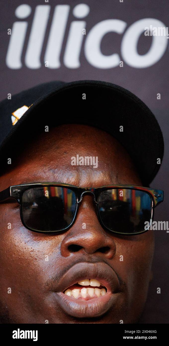 Kinshasa, Congo. 09th Apr, 2024. Photo prise lors d'une réunion du ministre belge des Affaires étrangères avec des étudiants de l'Université des Sciences de l'information et de la communication (UNISIC), sur les fausses nouvelles, la propagande et l'impact sur la démocratie, à Kinshasa, Congo, mardi 09 avril 2024. Le ministre belge Lahbib est en visite officielle de deux jours en République démocratique du Congo. BELGA PHOTO BENOIT DOPPAGNE crédit : Belga News Agency/Alamy Live News Banque D'Images