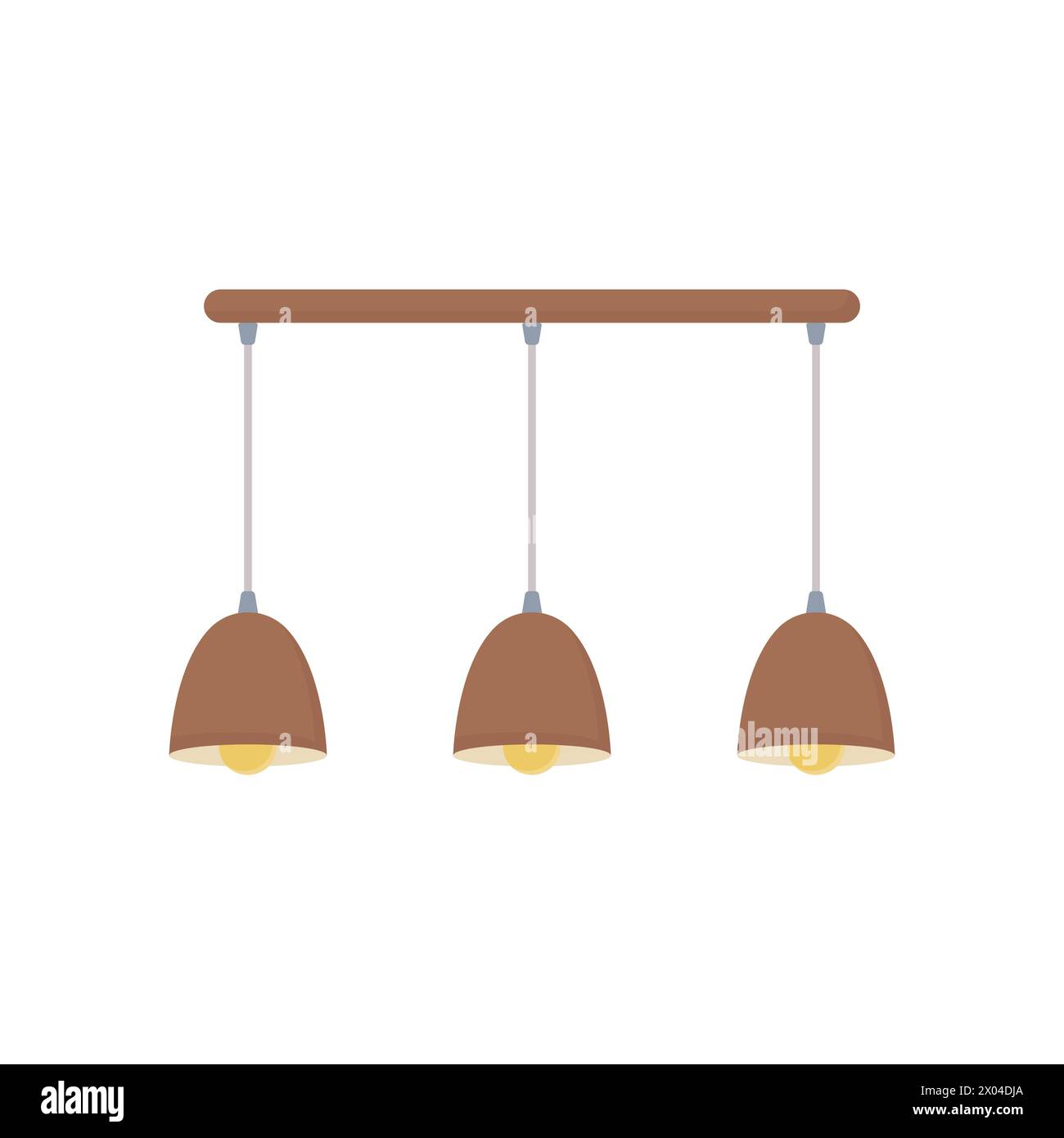 Lustres suspendus de style loft. Ampoules colorées simples. Logo Bright Lights. Un symbole de lumière. Illustration vectorielle. Illustration de Vecteur