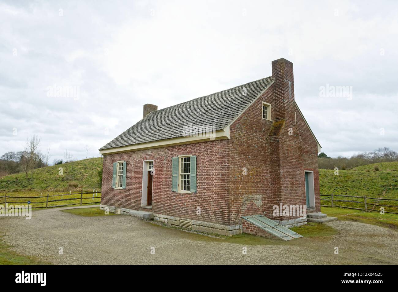 Tennessee Rogan Plantation House. Ulster American Folk Park, Omagh, Irlande du Nord Banque D'Images