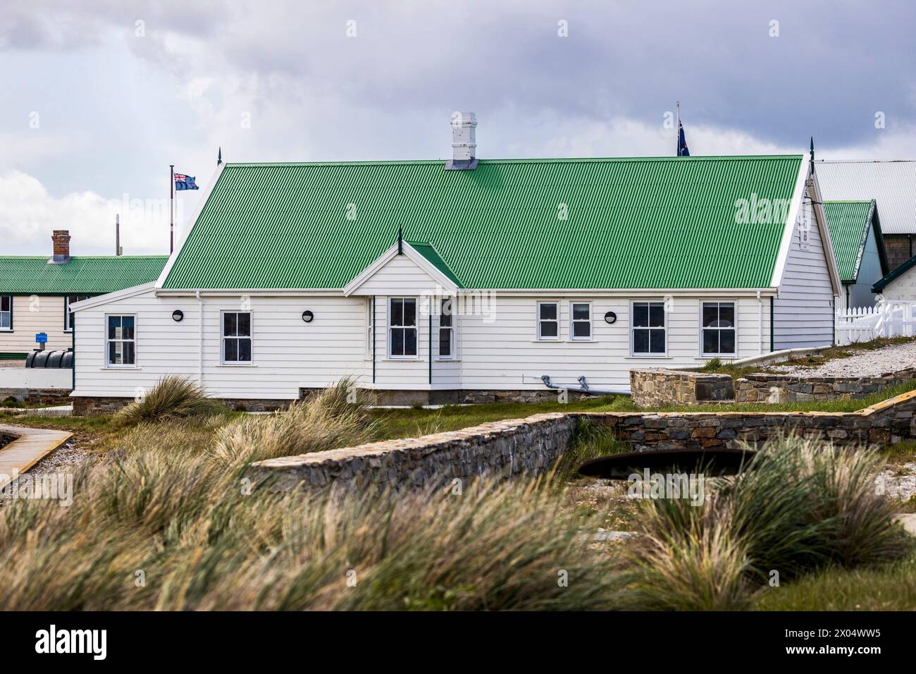 Gilbert House, Bureau de l’Assemblée législative, Stanley (Îles Falkland), le samedi 2 décembre 2023. photo : David Rowland / One-Image.com Banque D'Images