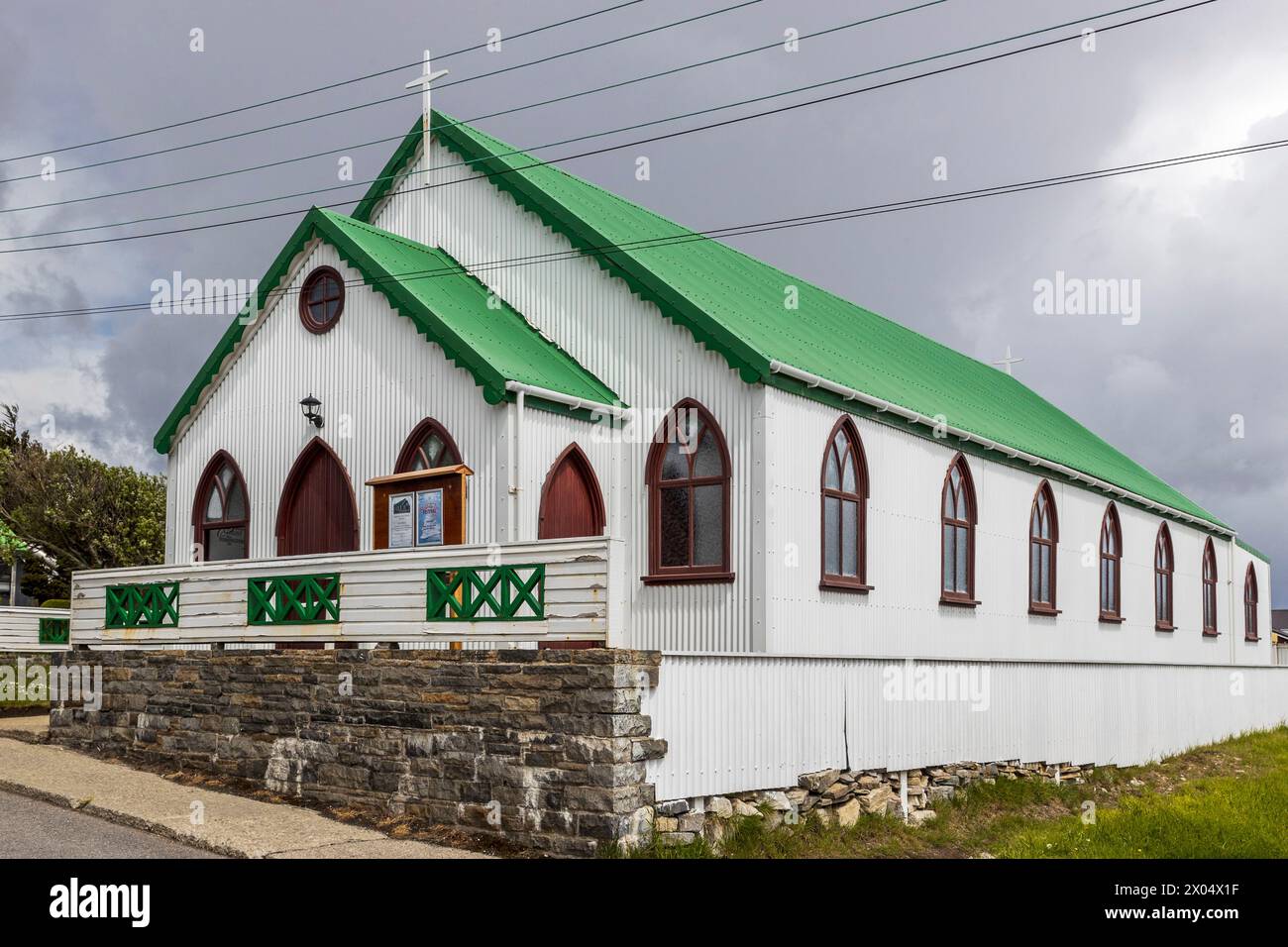 Église Tabernacle, Stanley, îles Falkland, samedi 02 décembre, 2023. photo : David Rowland / One-Image.com Banque D'Images