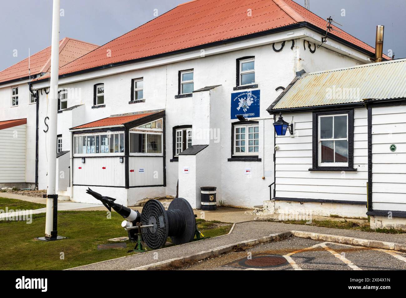 Royal Falkland Islands police Headquarters, Stanley, Îles Falkland, samedi 02 décembre 2023. photo : David Rowland / One-Image.com Banque D'Images