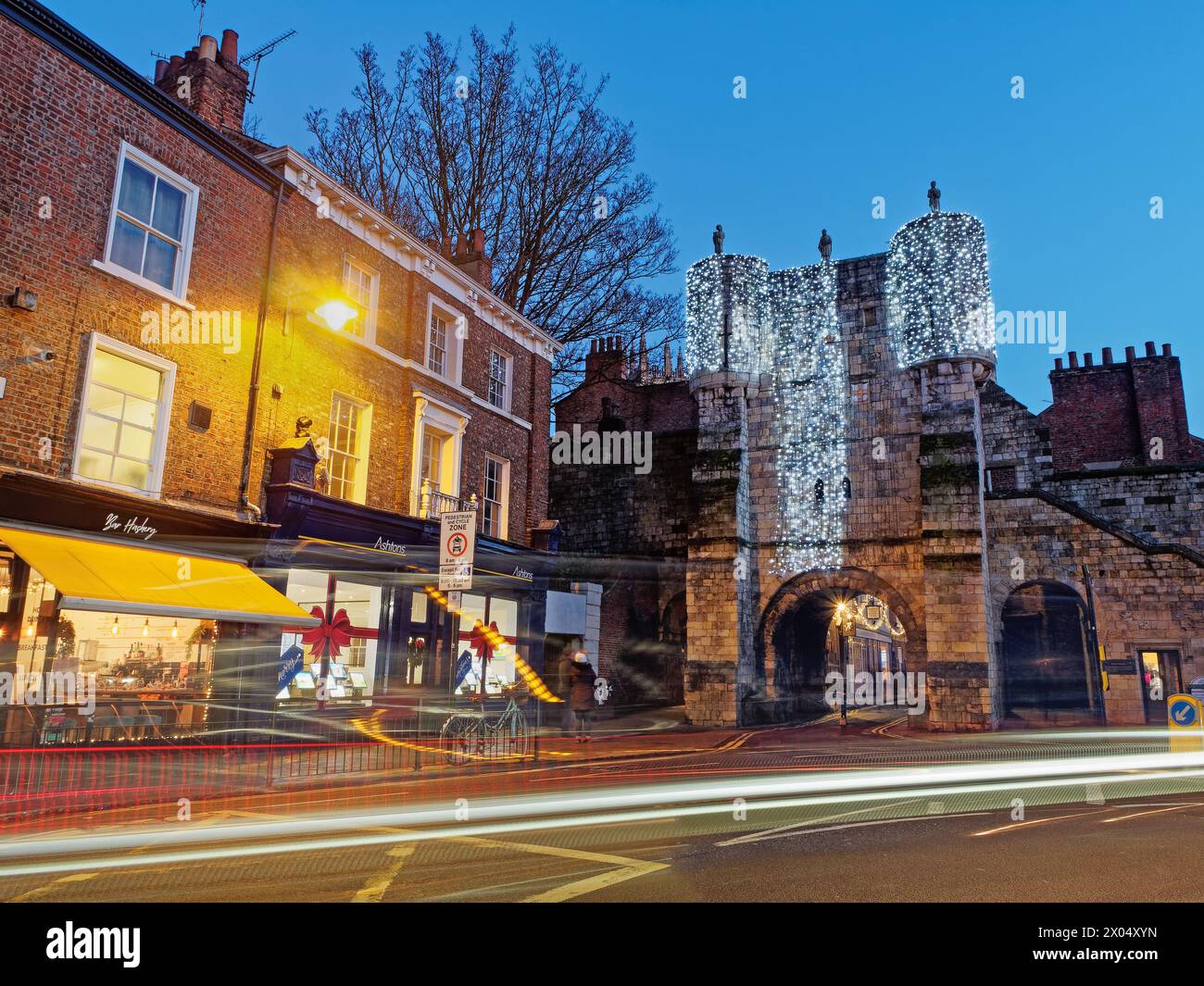 Royaume-Uni, North Yorkshire, York, Bootham Bar Banque D'Images