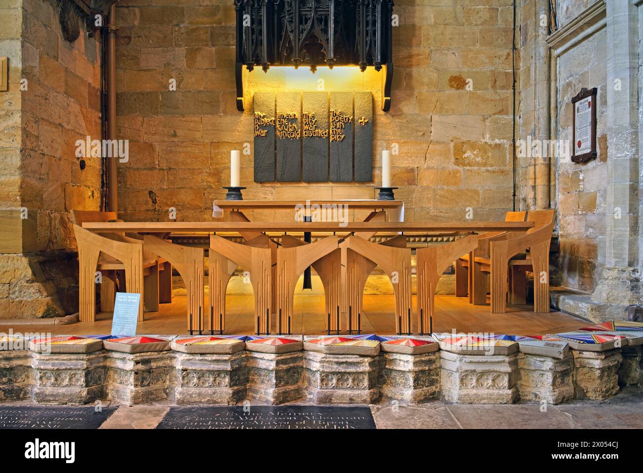 Royaume-Uni, Yorkshire du Nord, intérieur de la cathédrale de Ripon, la chapelle de la Justice et de la paix. Banque D'Images