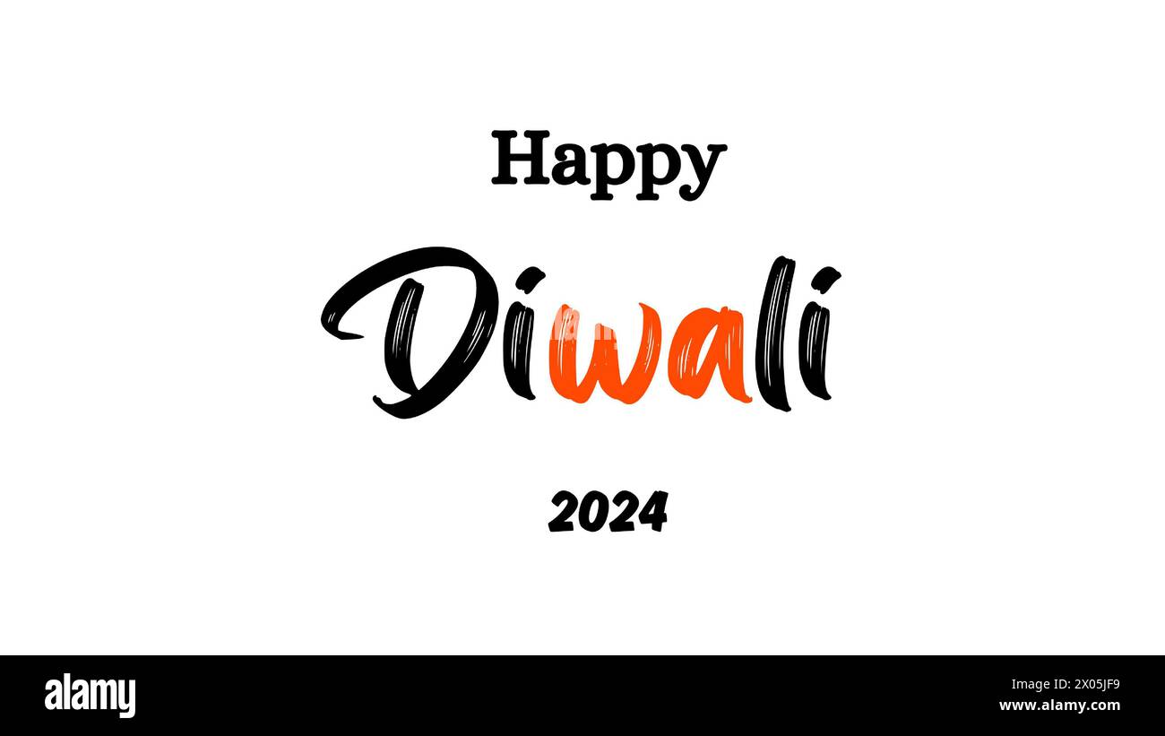 Art vectoriel de texte Happy Diwali | conception de texte Happy Diwali | conception de police cursive Happy Diwali | vecteur Festival Diwali | conception Deepavali Illustration de Vecteur