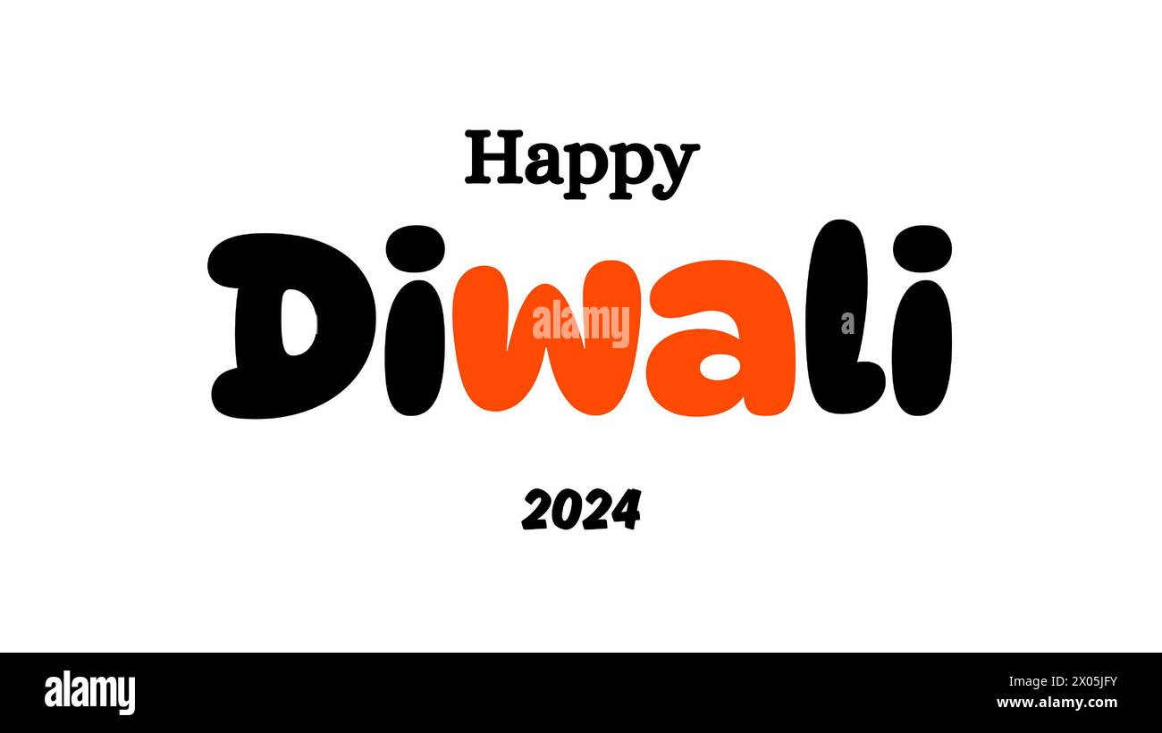 Art vectoriel de texte Happy Diwali | conception de texte Happy Diwali | conception de police cursive Happy Diwali | vecteur Festival Diwali | conception Deepavali. Illustration de Vecteur