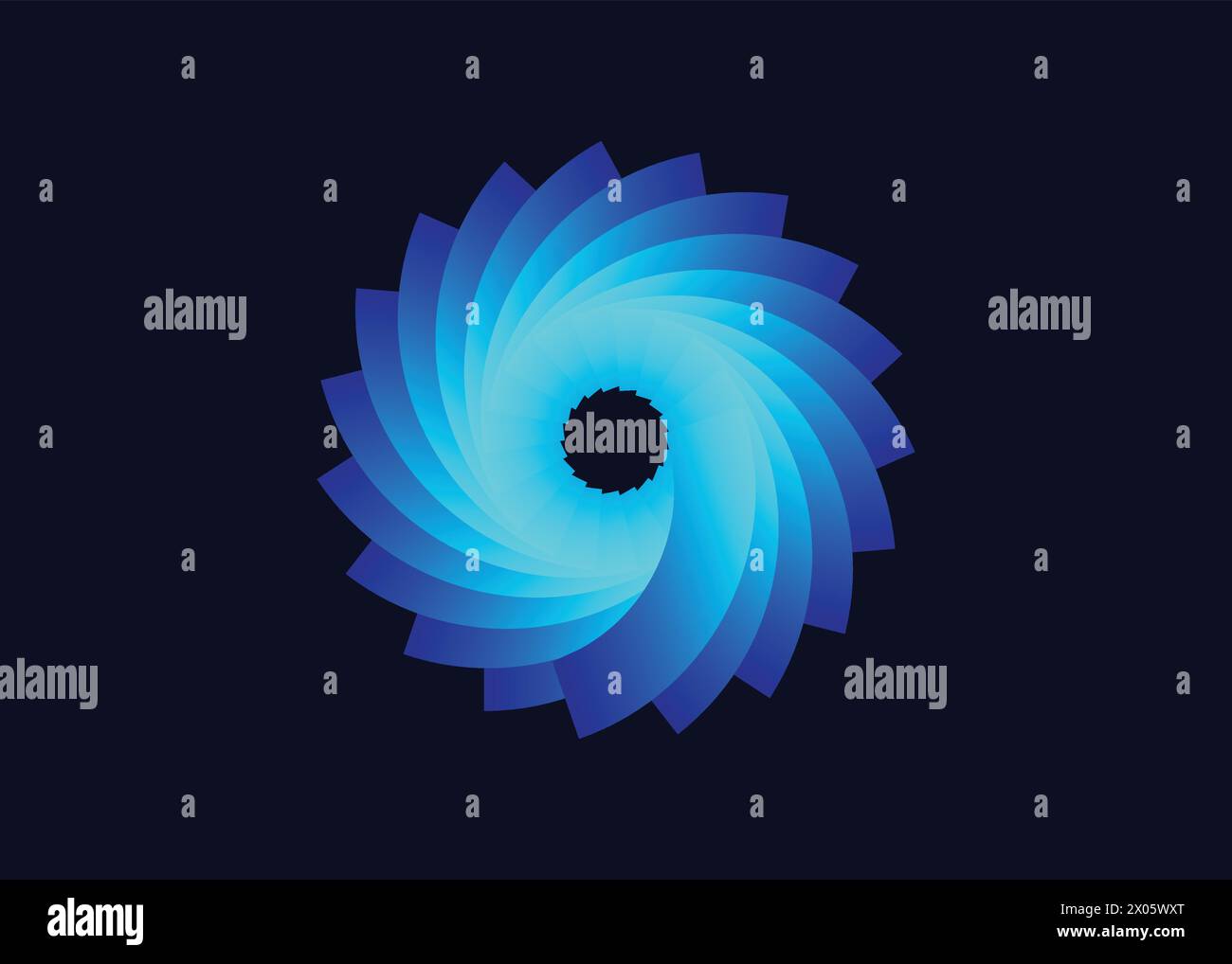 Modèle vectoriel de logo de fleur coloré de cercle abstrait créatif et minimal. Fleur colorée moderne Illustration de Vecteur