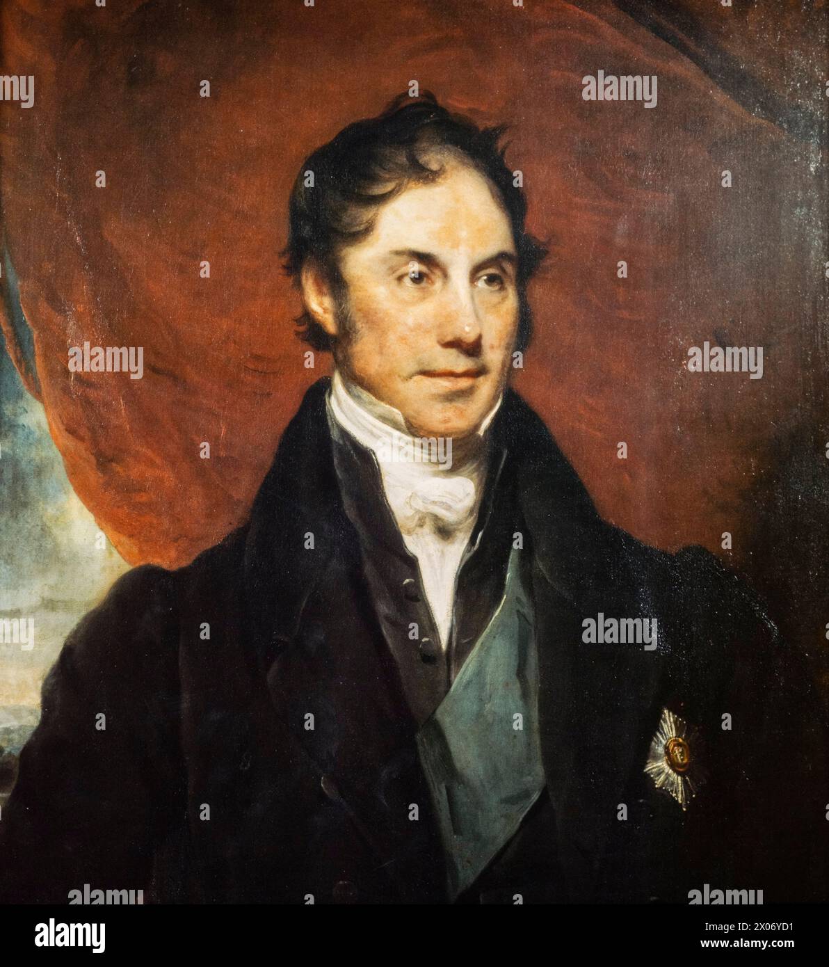 George Hamilton-Gordon, 4e comte d'Aberdeen (1784-1860), titré 'Lord Haddo', premier ministre du Royaume-Uni de 1852 à 1855, portrait peint à l'huile sur toile par Sir Martin Archer Shee, vers 1838 Banque D'Images
