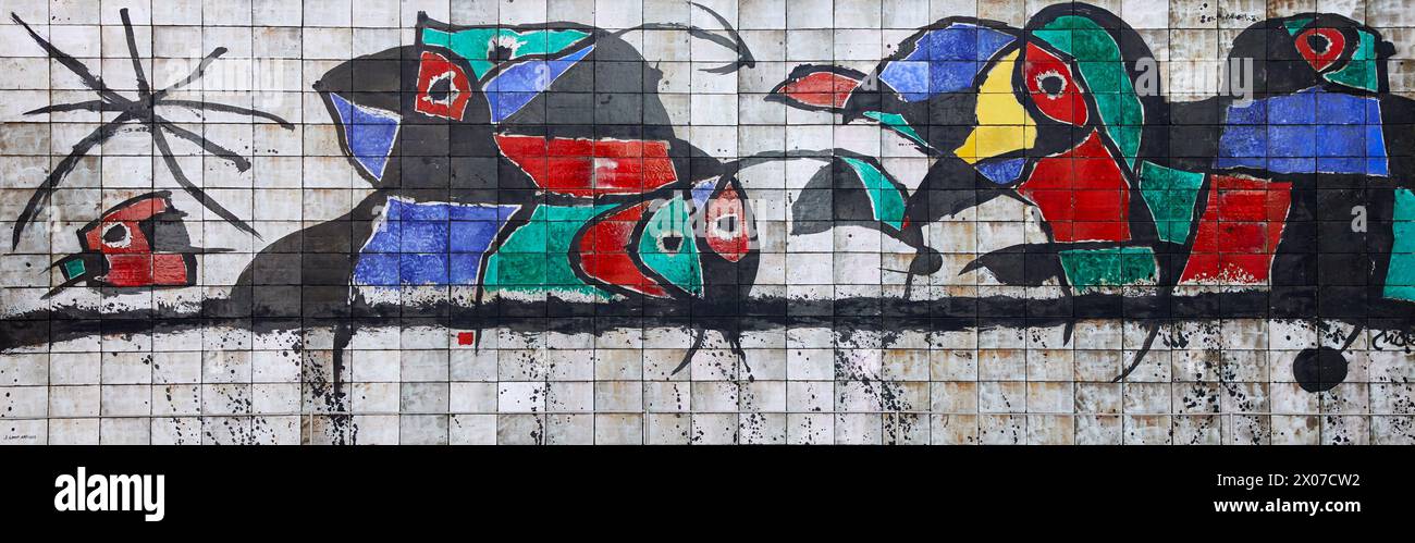 'Murale pour IBM', 1978, Joan Miró, Joan Gardy Artigas (Ceramista), Musée National d'Art Catalan, Museu Nacional d Art de Catalunya, MNAC, Barcelone, Banque D'Images