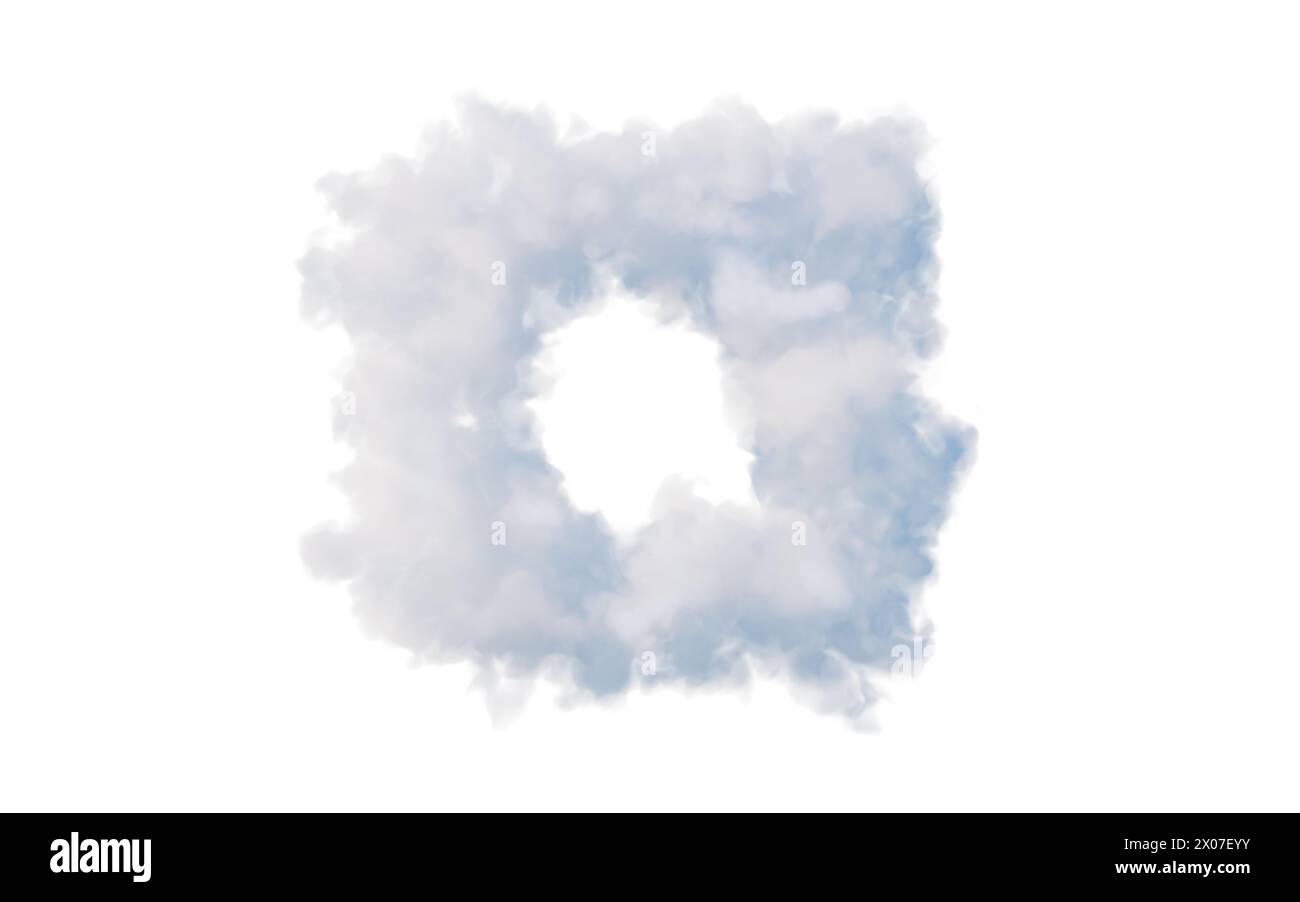 Nuage doux isolé, rendu 3D. Illustration 3D. Banque D'Images