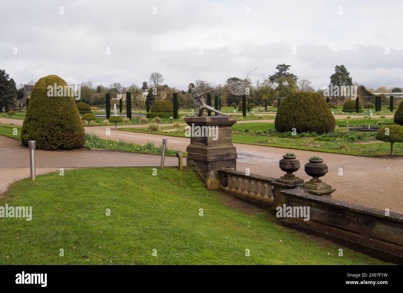 Jardins de Trentham au printemps Banque D'Images