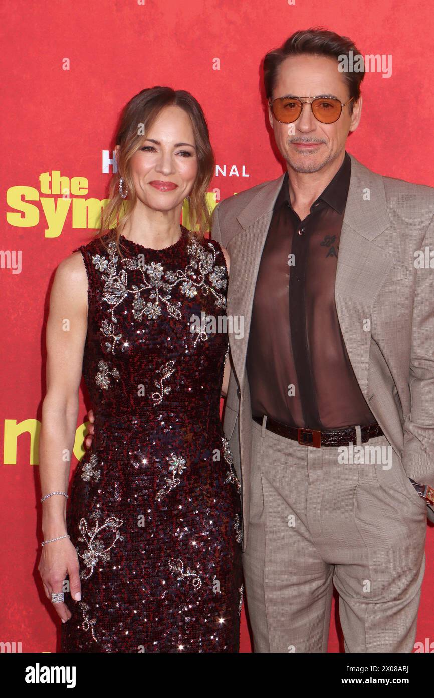 Susan Downey, Robert Downey Jr. 04/09/2024 la première de 'The sympathizer' a eu lieu au Paramount Theatre de Los Angeles, CA. Photo par I. Hasegawa / HNW / Picturelux Banque D'Images