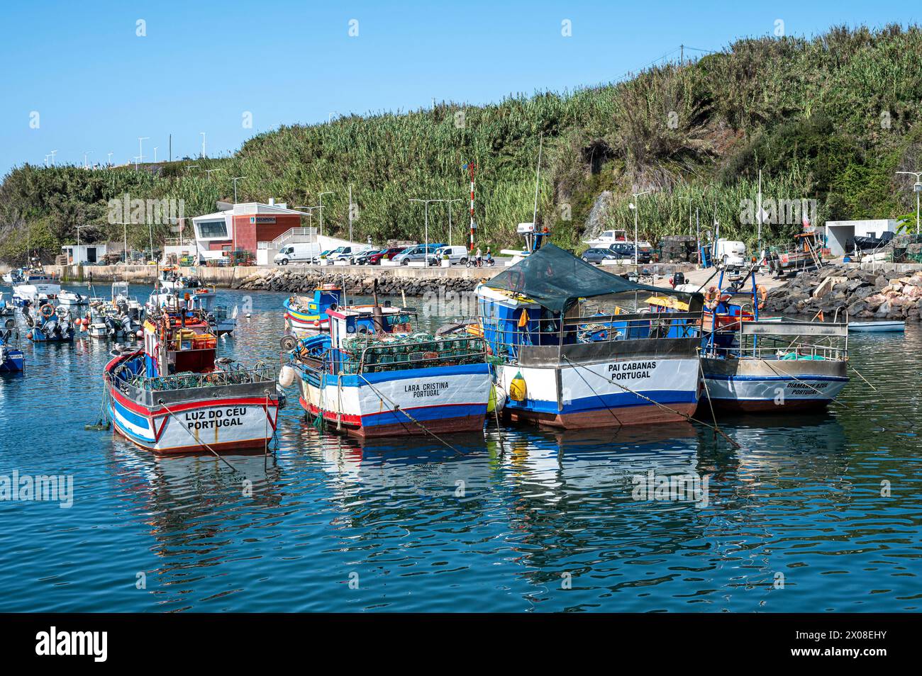 Portugal, República Portuguesa, VILA NOVA DE MILFONTES, village de Pêcheurs, vila de pescadores Banque D'Images