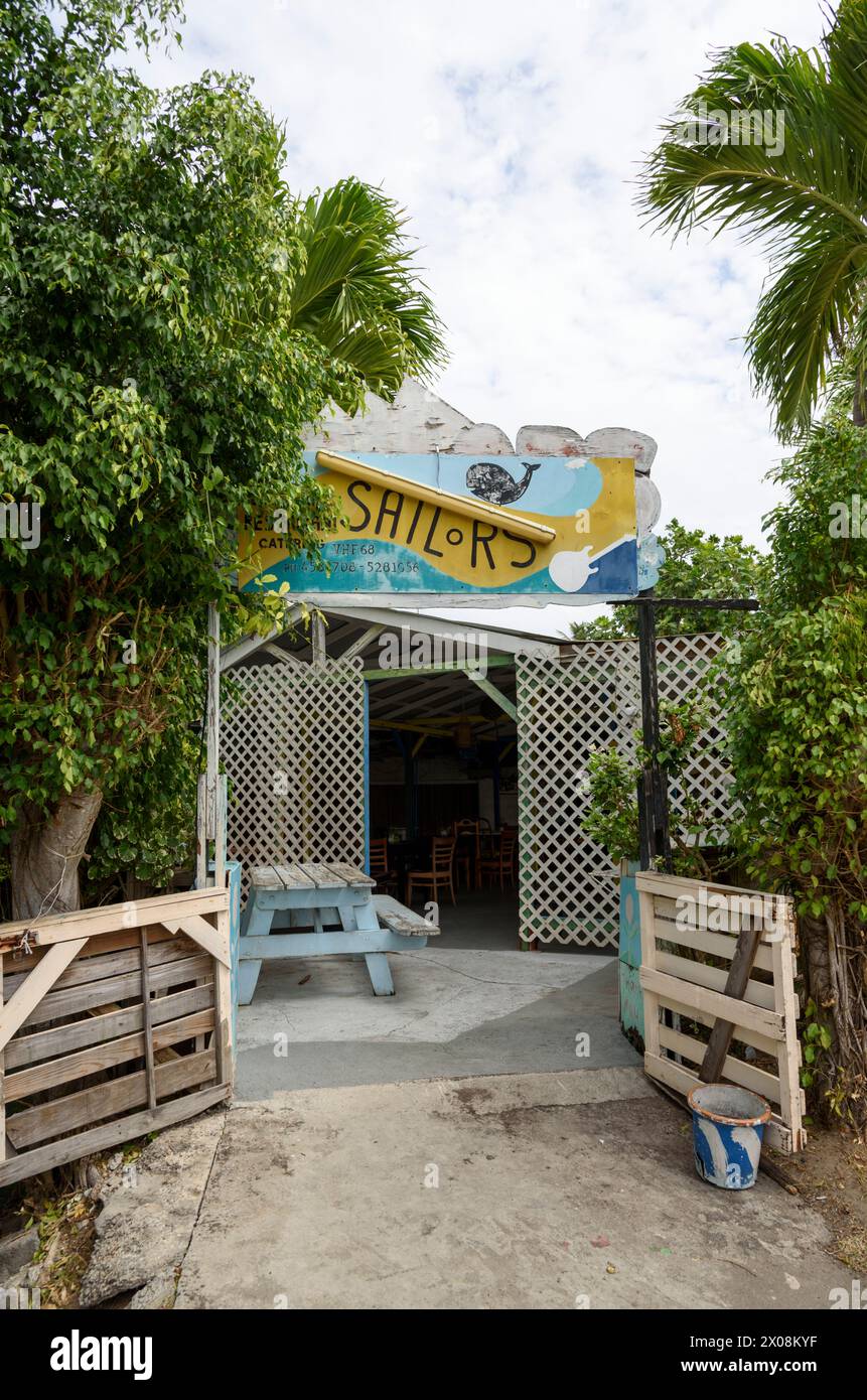 Sailor's Bar and Restaurant, Port Elizabeth, Bequia Island, St Vincent et les Grenadines, Caraïbes Banque D'Images
