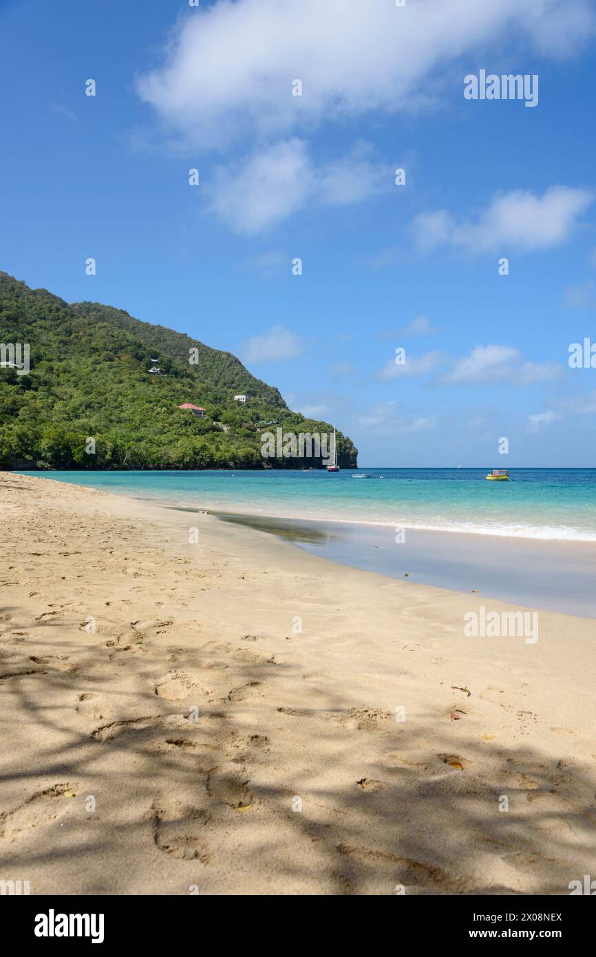 Plage de Lower Bay, île de Bequia, St Vincent et les Grenadines, Caraïbes Banque D'Images