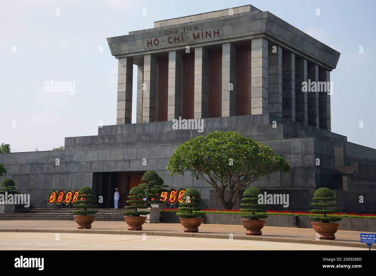 HANOI, VIETNAM - 09 JANVIER 2016 : le mausolée de Ho Chi Minh en gros plan Banque D'Images