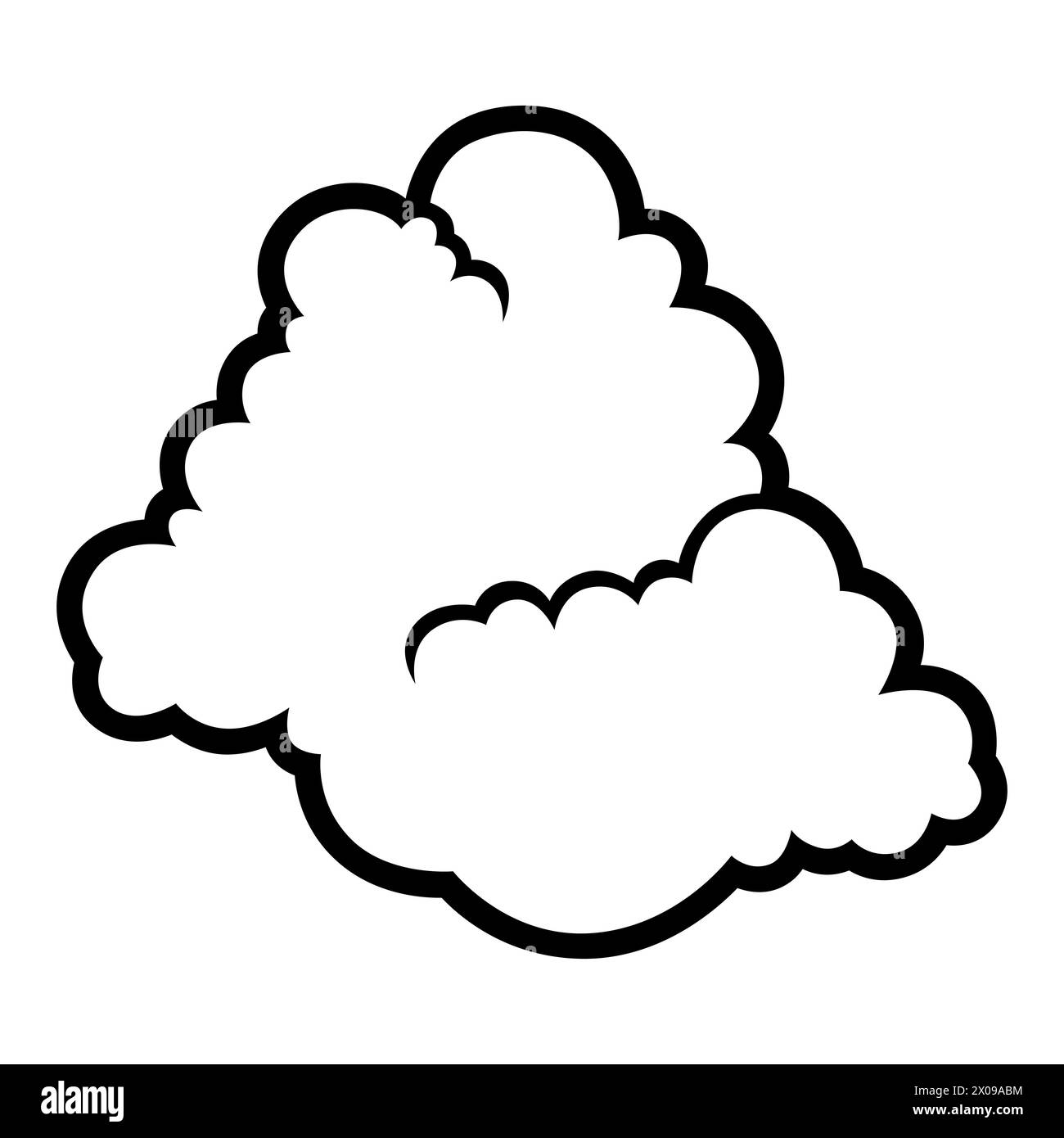 Illustration du nuage. Dessin animé image mignonne du ciel. Illustration de Vecteur