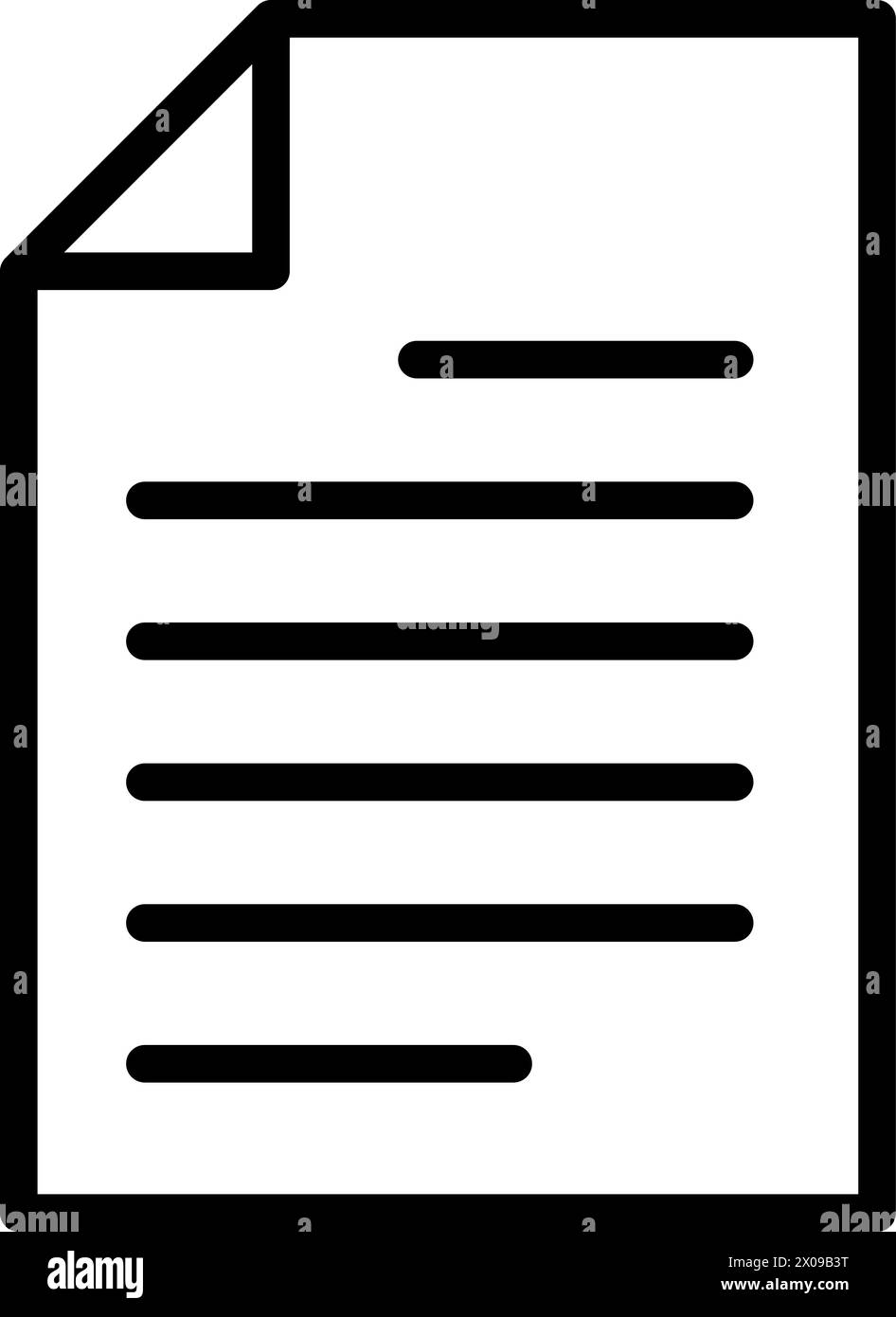 Icône linéaire de la liste de contrôle comme document de service, questionnaire, commande ou symbole de contrat Illustration de Vecteur