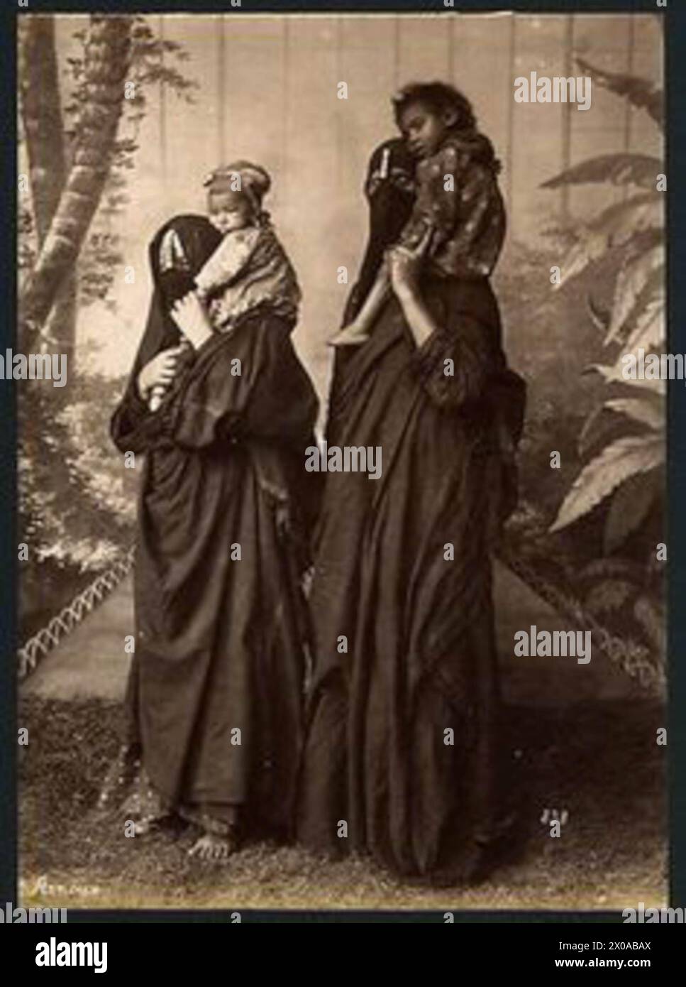 Femmes égyptiennes dans les burkas 1880 Banque D'Images