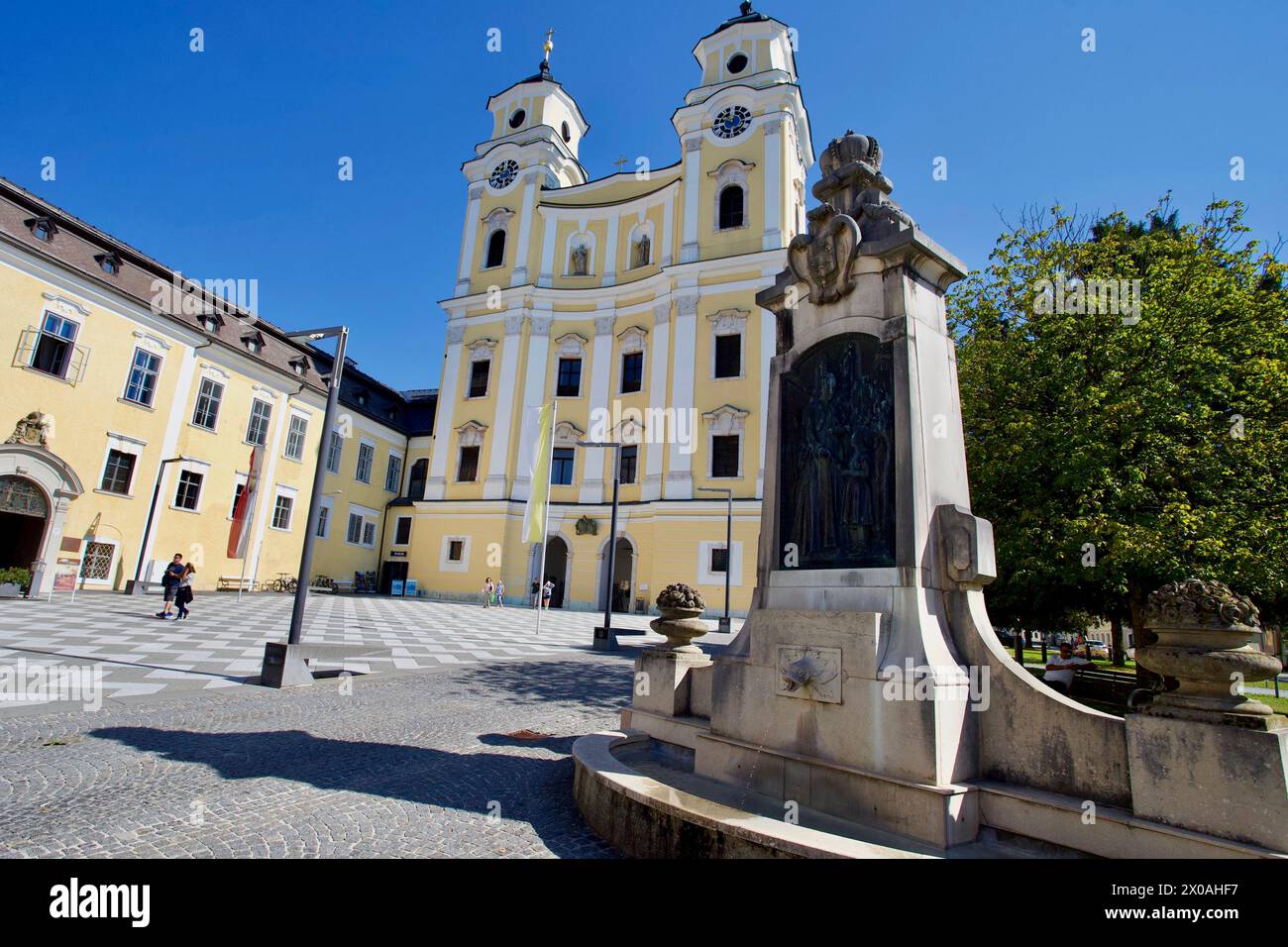 Basilika Michael, Mondsee, Autriche. Banque D'Images