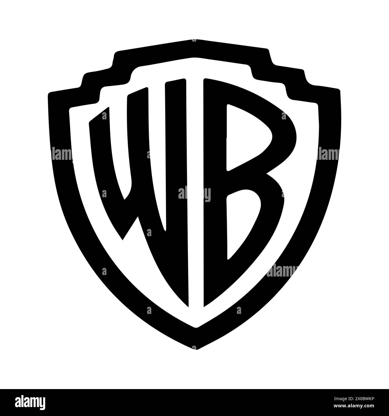 Logo de divertissement interactif warner Bros. Illustration de Vecteur