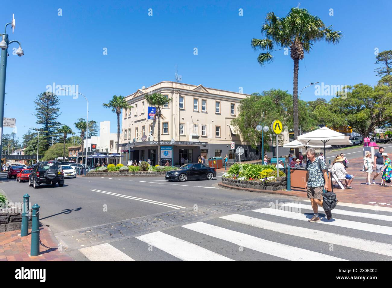 Scène de rue, Terralonga Street, Kiama, Nouvelle-Galles du Sud, Australie Banque D'Images
