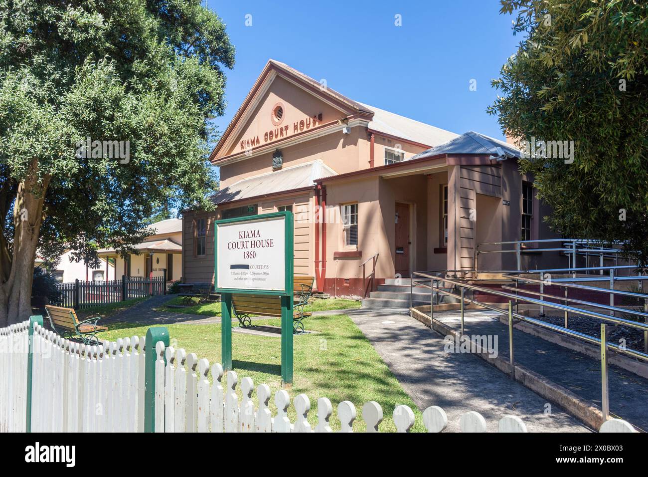Historic Kiama court House (1860), Terralonga Street, Kiama, Nouvelle-Galles du Sud, Australie Banque D'Images