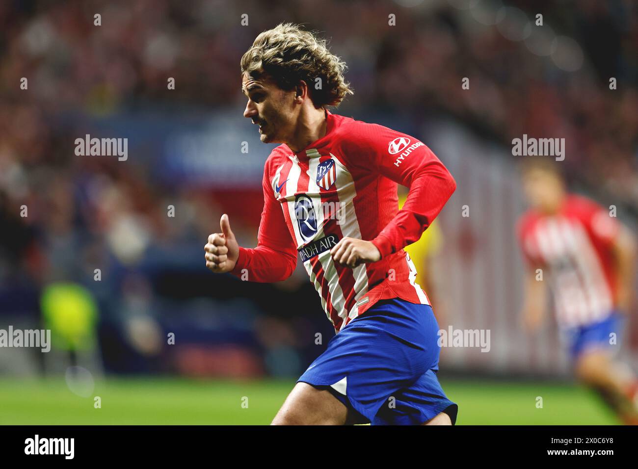 Madrid, Espagne. 10 avril 2024. Antoine Griezmann (Atlético) Football/Football : quarts de finale de l'UEFA Champions League match de 1ère manche entre le Club Atletico de Madrid 2-1 Borrusia Dortmund à l'Estadio Metropolitano de Madrid, Espagne . Crédit : Mutsu Kawamori/AFLO/Alamy Live News Banque D'Images