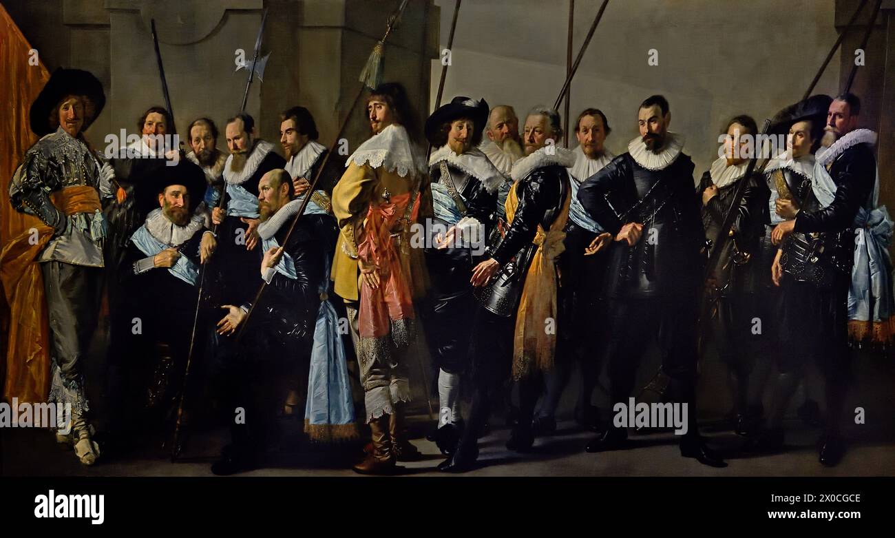 La compagnie du capitaine Reinier Reael et du lieutenant Cornelis Michielsz. Blaeuw, connue sous le nom de «Meagre Company 1633-1637 Frans Hals (1582/1583-1666) et Pieter Codde (1599-1678) pays-Bas Frans Hals, 1582-1666, Anvers-Haarlem, pays-Bas, XVIIe siècle, âge d'or hollandais Banque D'Images