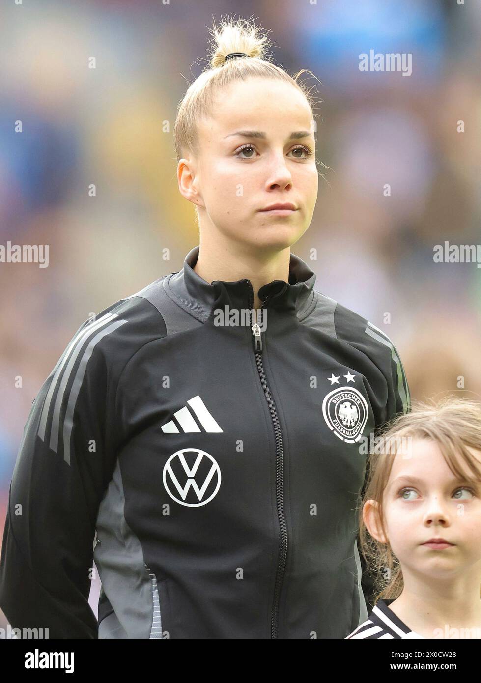 Aix-la-Chapelle, Deutschland. 09th Apr, 2024. firo : 09.04.2024 Football, Football, 2023/2024 WOMEN'S INTERNATIONAL MATCH EURO qualification EM-Quali Allemagne - Islande Giulia Gwinn of Germany Portrait Credit : dpa/Alamy Live News Banque D'Images