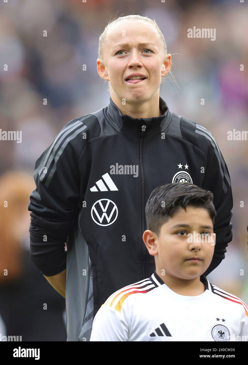 Aix-la-Chapelle, Deutschland. 09th Apr, 2024. firo : 09.04.2024 Football, Football, 2023/2024 WOMEN'S INTERNATIONAL MATCH EURO qualification EM-Quali Allemagne - Islande Lea Schuller of Germany Portrait Credit : dpa/Alamy Live News Banque D'Images