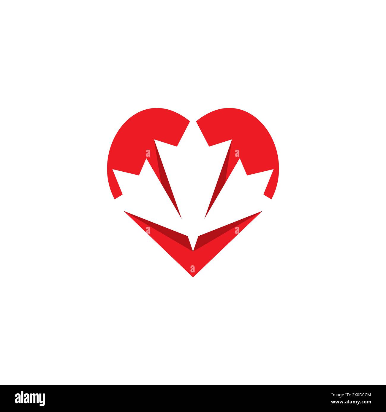 Maple Love logo, Love Design, Maple logo Illustration de Vecteur